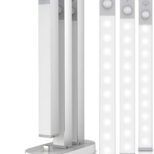 6 Pack Led Under Cabinet Lights Wireless with Charging Station, 7’’ Rechargeable Motion Sensor Light Indoor, Dimmable Closet Lights for Cabinets, Bookshelf, Stair, Hallway