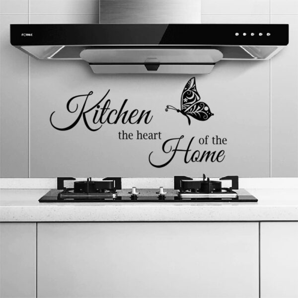 Kitchen Wall Stickers Dining Room Quotes Wall Decals The Kitchen The Heart of The Home Vinyl Wall Sign Art Decor Home Decoration Wall Decal for Kitchen Living Room Dining Room Wall Decorations. - Image 3