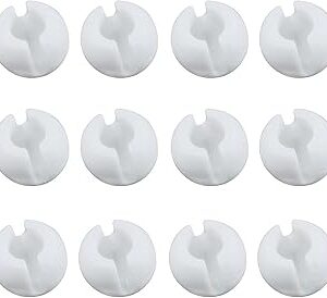 12PCS Bead Chain Crimp Stop for Roller Shades Clear Beaded Chain Stop for Beaded Chain, Blinds Bead Accessories, White