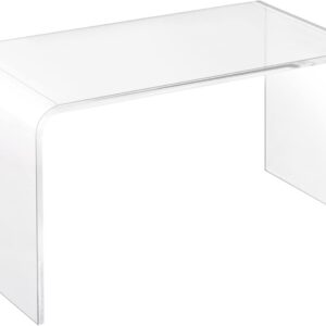 HOMCOM 32" Long Rectangle All Acrylic 15mm Thick Waterfall Coffee Table, Clear