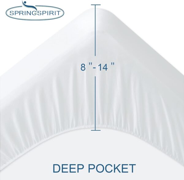 Twin Mattress Protector Waterproof Soft & Breathable Terry, Noiseless Twin Mattress Cover Fitted Sheets up -14'' Twin Mattress Protector for Kids Bed Cover Twin Size Mattress Pad Protecor Machine Wash - Image 5