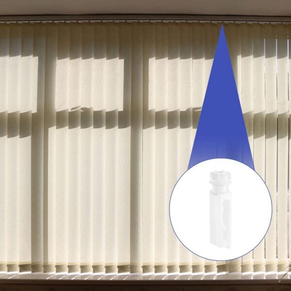 Leinuosen Vertical Blind Stem Replacement White Stems for Vertical Window Blind Vertical Blind Carrier Stem Vertical Blinds Curtain Accessories (12 Pieces) - Image 7