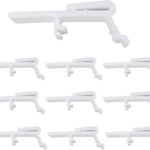 8PCS Vertical Blind Dust Cover Valance Clip Holder Bracket, Vertical Curtain Clip Bracket, Vertical Blind Rail Mounting Clamp Fits 1 1/2 Inch and 1 9/16 Inch Rail Across The Top