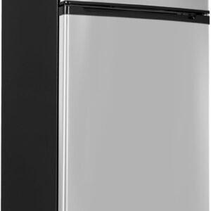 4.5 Cu.ft Mini Fridge with Freezer, Small Refrigerator with 2 Doors for Office, Kitchen, Dorm and Bedroom, Mini Refrigerator with Adjustable Shelves (Sliver）