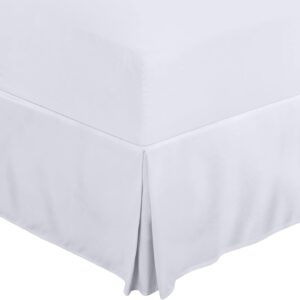 Utopia Bedding Queen Bed Skirt - Soft Quadruple Pleated Ruffle - Easy Fit with 16 Inch Tailored Drop - Hotel Quality, Shrinkage and Fade Resistant (Queen, White)