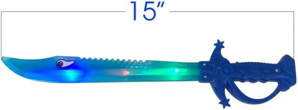 ArtCreativity Light Up Shark Sword for Kids (Set of 2) - 15 Inch Light Up Boy Toys with Flashing LED Lights, Toys for Boys 4-6 - Fun Play Swords Gifts for Kids - Elevate Your Kids Halloween Costume - Image 3