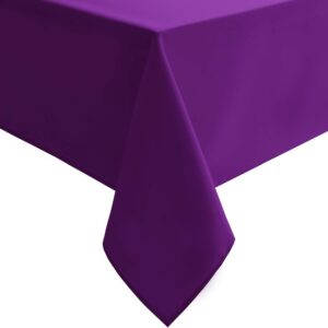 Hiasan Waterproof Tablecloth Rectangle - Washable Fabric Table Cloth for Dining Room Kitchen Birthday Party and Outdoor Use, Royal Purple, 54 x 108 Inch