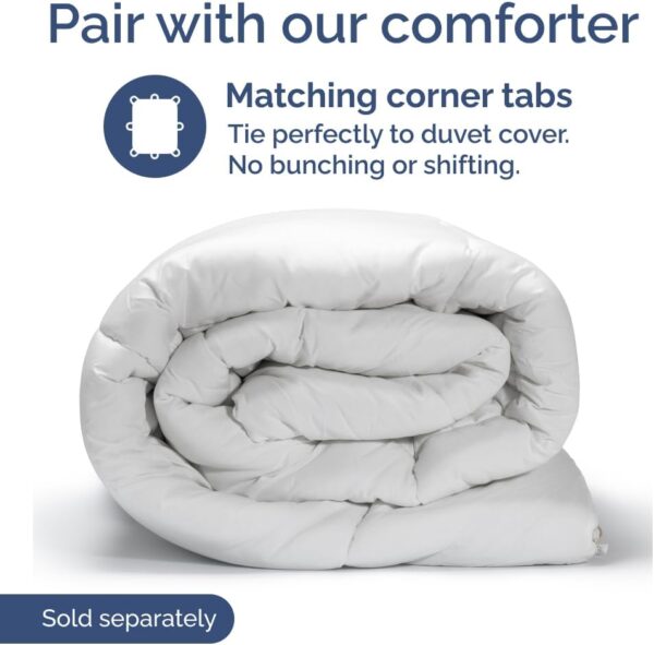 Duvet Cover Queen Size Set - Extra Soft Queen Size Duvet Cover - 90" x 90" Queen Duvet Cover w/ 2 Pillow Shams - Hotel Luxury, Easy Care & Fade Free - Comforter Cover w/ Zipper Closures & Ties (White) - Image 7