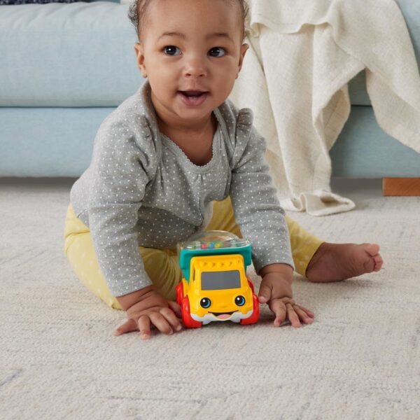 Fisher-Price Baby Toy Poppity Pop Dump Truck Push-Along Vehicle with Fine Motor Activities For Infants Ages 6+ Months - Image 2