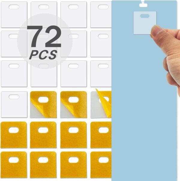 Smatagee (36 Sets / 72 Pcs) Clear Vertical Blind Repair Tabs,Transparent Vane Savers Blind Repair Clips,Window Blinds Replacement Slats for Fixing Vertical Window Shades Slats