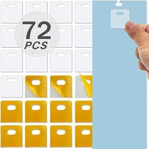 Smatagee (36 Sets / 72 Pcs) Clear Vertical Blind Repair Tabs,Transparent Vane Savers Blind Repair Clips,Window Blinds Replacement Slats for Fixing Vertical Window Shades Slats