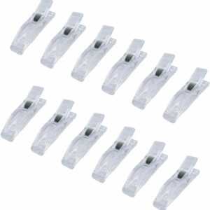 12 Clips for Pleated Paper Blinds Shades, Clear Plastic Blinds Clips for Window Temporary Window Blinds Shades Clips That Hold Curtains