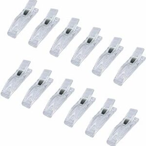 12 Clips for Pleated Paper Blinds Shades, Clear Plastic Blinds Clips for Window Temporary Window Blinds Shades Clips That Hold Curtains