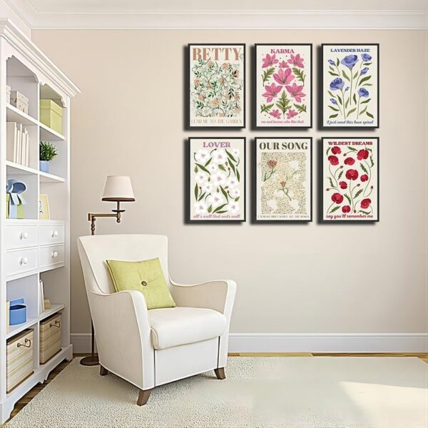 NATJUN Stunning Flower Poster Canvas Set - 6 Piece Frameless Artwork for Home Decor - Vibrant Floral Prints (Unframed: 08×12) Poster - Image 5