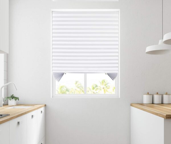 Mirrotek Pleated Window Paper Shades Light Filtering Blinds White 36" x 69" (Pack of 6 Temporary Blinds),MT1050 - Image 2