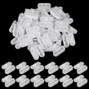 30Pcs Ball Chain Pull Connectors Replacement Vertical Roller Shade Beaded Chain Connector, White Plastic Roman Roller Blind Ball Chain Cord Connector Clips for Window Household Blinds Parts