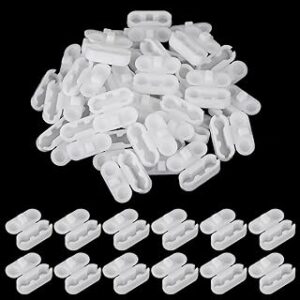 30Pcs Ball Chain Pull Connectors Replacement Vertical Roller Shade Beaded Chain Connector, White Plastic Roman Roller Blind Ball Chain Cord Connector Clips for Window Household Blinds Parts