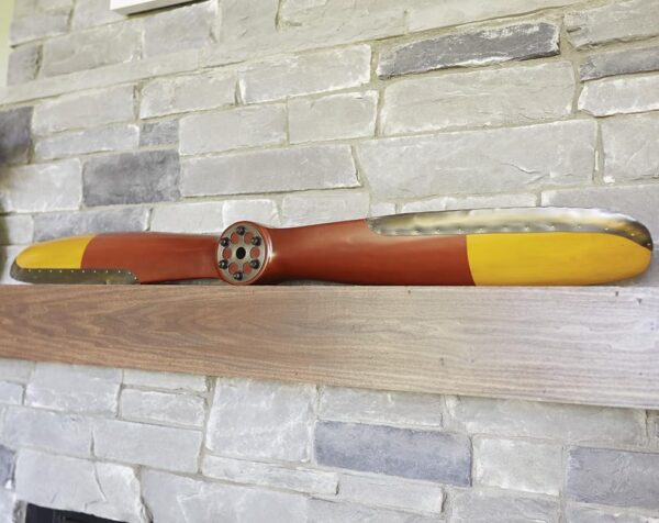 Sporty's Vintage Wooden Flight Airplane Propeller 4 Feet Long Hand Painted and Crafted - Image 2
