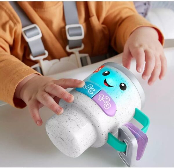 Fisher-Price Baby & Toddler Toy Laugh & Learn Wake Up & Learn Coffee Mug with Lights Music & Learning for Infants Ages 6+ Months - Image 3