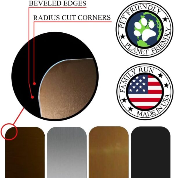 Deck the Door Decor Dog Scratch Door Protection Plate (4x22) & Kick Plate (6x30) - Satin Black Adhesive Mount - Image 6