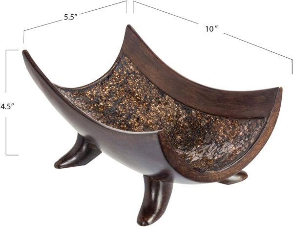 Creative Scents Schonwerk Decorative Bowl for Home Decor - Centerpiece for Dining Room Table - Coffee Table Decor for Living Room - 10" Resin Bowl - House Decor Decorations or Key Bowl for Entryway - Image 6