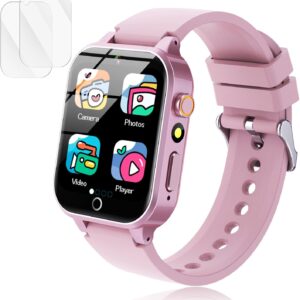 Kids Games Watch, with 26 Puzzle Games, Touch Screen, HD Camera, Alarm Clock, Toys for Ages 4-12 Years Old.Birthday Gift for Boys Girls (Pink)
