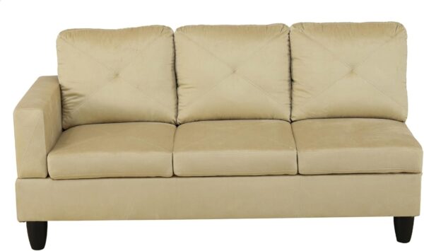 LostCat 97" W Sectional Sofa with Storage Ottoman, Modular Sectional Sofa, Flannel Modular Couch with Chaise, L Shaped Sofas & Couches U Shaped Sectional Couches for Living Room Furniture Sets, Brown - Image 7