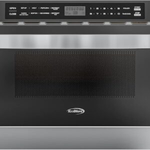 KoolMore KM-MD-1SS 24 Inch Stainless-Steel Microwave Drawer Capacity, 1000W Power with 10 Custom Cooking Levels, Memory, and Timer Functions, Wall-Mounted with Flat Bottom, 24 in/1.2 Cu. Ft