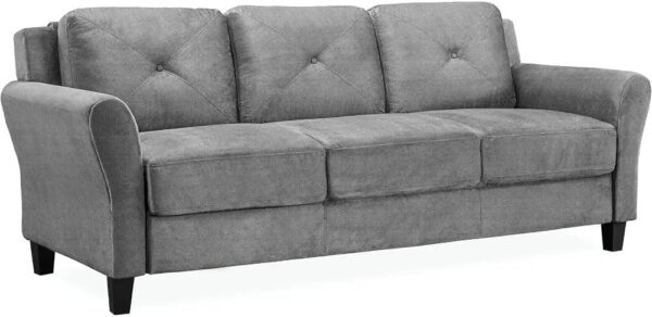 Mr BedRoom Gray Living Room Furniture Set, 3 Piece Sofa Set, Comfortable, Grey - Image 3