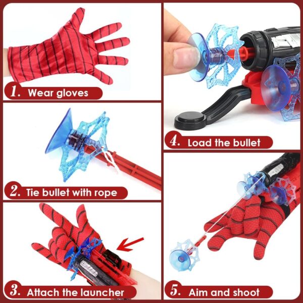 Spider Web Shooters, Superhero Wrist Launcher Toy, Funny Children Educational Toys, Superheroes Cosplay Gift for Kids - Image 4