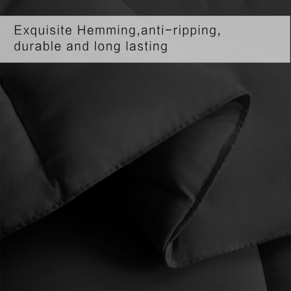 COHOME 2200 Series King Size Down Alternative Comforter Quilted Duvet Insert with Corner Tabs - All Season Reversible Luxury Hotel Bedding Comforter - Winter Warm - Black - Image 4