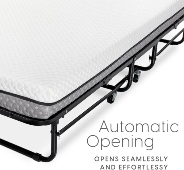 Milliard Deluxe Diplomat Folding Bed – Twin Size - with Luxurious Memory Foam Mattress and a Super Strong Sturdy Frame – 75” x 38 - Image 7