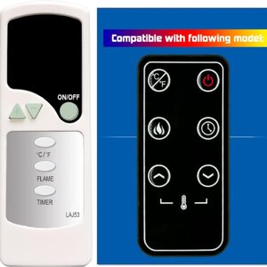 Replacement Remote Control for Covenant Electric Fireplace Heater LFP-Remote Control