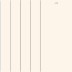 DALIX PVC Vertical Blind Replacement Slats Curved Smooth Ivory 94.5 x 3.5 (5-Pack)