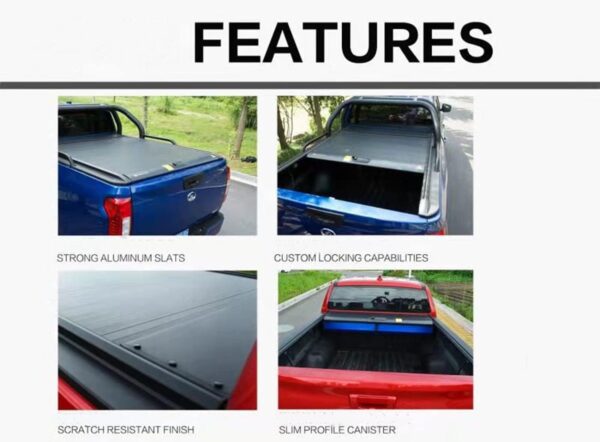 Shiratori Retractable Hard Truck Bed Tonneau Cover Compatible for 2004-2024 Ford F-150 (incl. Raptor/Lightning) 5’6” (66”) Bed On Top Truck Bed Matte Black Aluminum Waterproof - Image 7