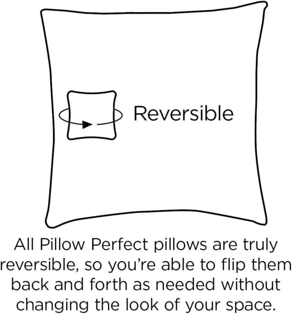 Pillow Perfect Paisley Indoor/Outdoor Accent Throw Pillow, Plush Fill, Weather, and Fade Resistant, Lumbar - 11.5" x 18.5" , Blue/Brown Tamara Quartz, 2 Count (Pack of 1) - Image 3