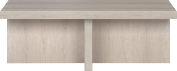 Henn&Hart 44" Wide Rectangular Coffee Table in Alder White, for Home, Living Room, Bedroom, Entertainment Room, Office - Image 4
