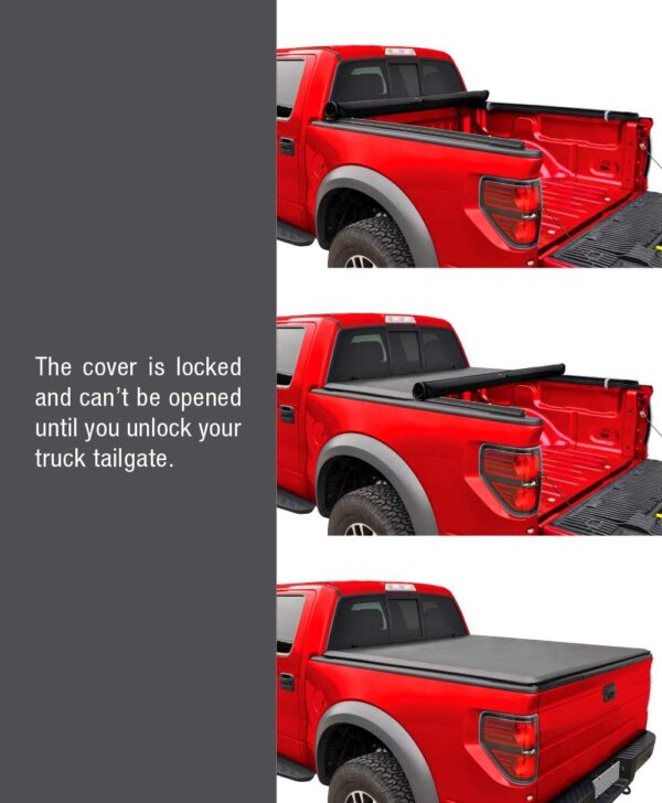 MaxMate Soft Roll-up Truck Bed Tonneau Cover Compatible with 2014-2021 Toyota Tundra | 5.5' (67") Bed | TCT169041 - Image 7