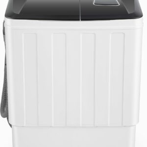 Nictemaw Portable Washing Machine 30Lbs Capacity Washer and Dryer Combo 2 In 1 Compact Twin Tub Laundry Washer (19Lbs) & Spinner (11Lbs) with Built-in Drain Pump, Time Control, for Apartment Dorms RV
