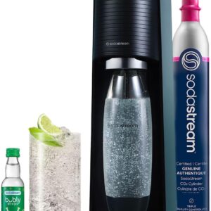 SodaStream Terra Sparkling Water Maker (Black) with CO2, DWS Bottle and Bubly Drop
