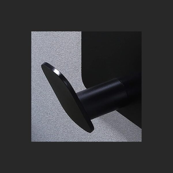 DELITON Adhesive Hooks - 4 Pack Towel/Coat Hooks Wall Hooks Stick on Bathroom or Kitchen (Matte Black, Stainless Steel) - Image 4