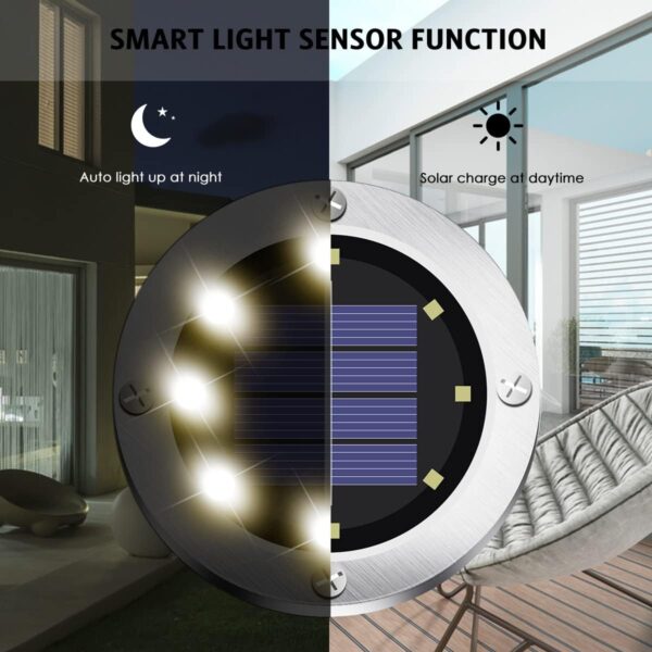 Solar Ground Lights 16Pack, Garden Solar Lights Outdoor Waterproof Solar Pathway Lights Bright In-Ground Lights Outdoor Lighting Decor for Lawn, Patio , Yard, Driveway, Step and Walkway Warm Light - Image 3