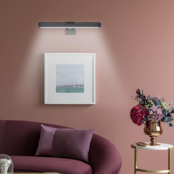 MIOBLUE Rechargeable Picture Lights with Remote,Full Metal Painting Light Display LED Battery Lamp with 3 Lighting Modes, Dimmable Dartboard Light with Timer for Paintings Potrait - Image 7