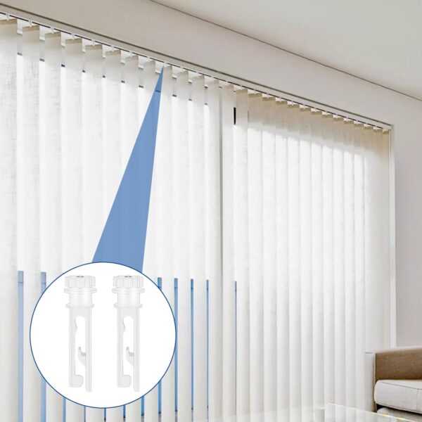12Pcs Vertical Blind Stem Replacement Vertical Window Blind Stem White Stems for Vertical Window Blind Vertical Blinds Curtain Accessories Vertical Blind Slat Replacement - Image 4