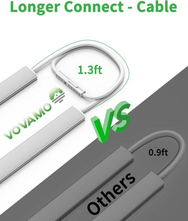 Plug-in Under Cabinet Lighting, Dimmable Under Counter Lights for Kitchen, 2pcs 12 Inch, Warn White 3000K Linkable USB Led Closet Light, Wired Indoor Night Lights Bar for Desk,Sink,Workbench - Image 6