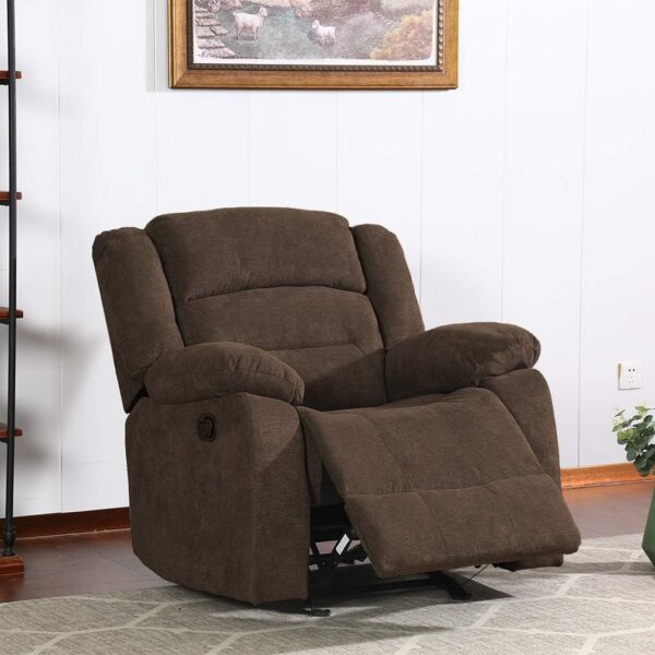 PayLessHere Recliner Chair Single Recliner Sofa for Adults PU Leather Lazy Boy Recliner Sofa Couch Manual Reclining Chair for Living Room, Bedroom, Home Theater Seating, Black - Image 2