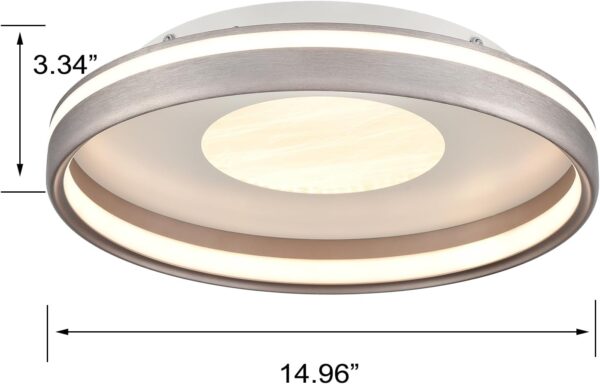 Led Ceiling Light with Remote Modern Flush Mount Ceiling Light for Bedroom Living Room Entryway Dimmable 3000k-6000k - Image 7
