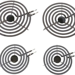 KITCHEN BASICS 101 4 Pack MP22YA Electric Range Burner Surface Element Replacement for Whirlpool KitchenAid Maytag Includes 2 8-Inch MP21YA & 2 6-Inch MP15YA 540331014,484783, TS5W8221,Y04000033