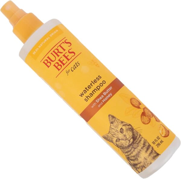 Burt's Bees for Pets Cat Naturally Derived Waterless Shampoo with Shea Butter and Honey - Cat Waterless Shampoo Spray - Easy to Use Cat Dry Shampoo - Made in the USA, 10 Oz - Image 2