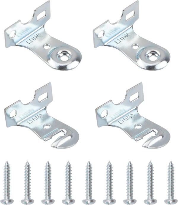 Roller Shades Bracket, 2 Sets Metal Roller Window Shade Outside Mount Brackets Heavy Duty Curtain Roller Blind Bracket Mounting Brackets of Exterior Sun Shades (Outside Mount)